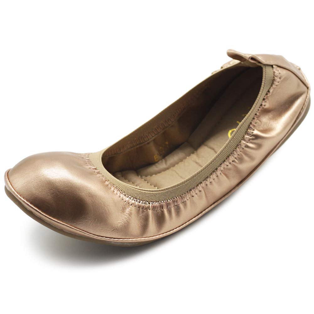 Ollio Women's Comfort Ballet Flats with Shoe Collar Pull Tab - Slip-On Loafers for Work, Office & Casual Wear