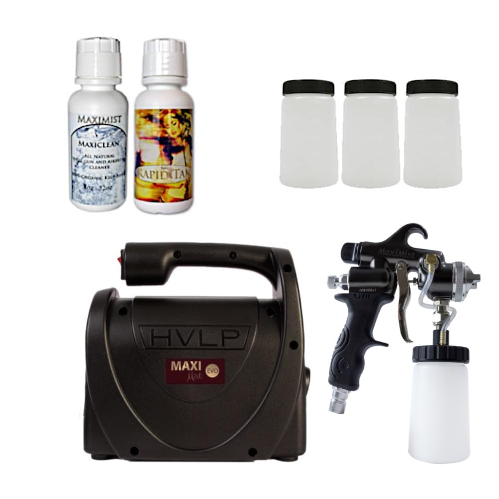 MaxiMist Elite Evo Pro Professional Spray Tan Machine for Salon & Home Use - Airbrush Tanning System for Even, Natural-Looking Spray Tan