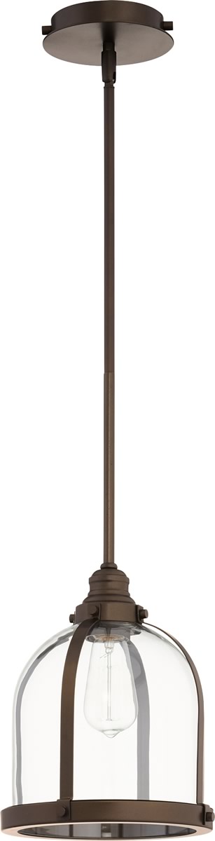 10W Single Light Pendant Fixture in Oiled Bronze Finish - Perfect for Kitchen Island, Dining Room, or Entryway Lighting