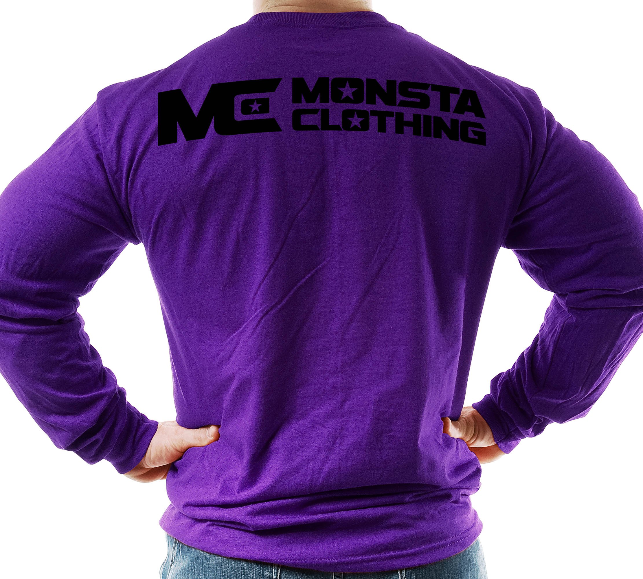 MonstaMan MuscleSymbol Men's Bodybuilding Workout Gym Long Sleeve Shirt - High Performance Training Apparel for Weightlifting & Strength Training