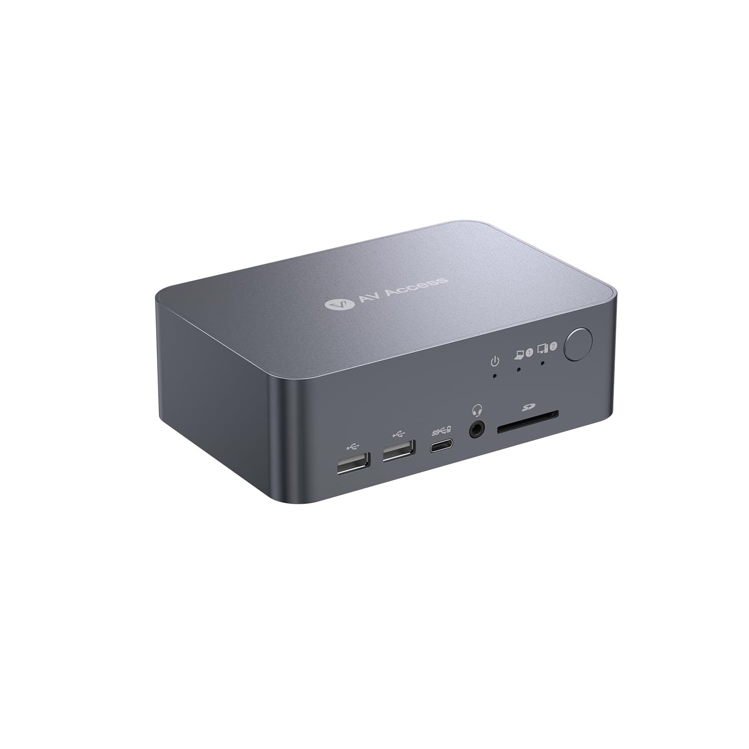 AV Access 4K KVM Switch Docking Station - Dual Monitor HDMI & DisplayPort for Laptop & Desktop | 60W USB-C Charging, 1G Ethernet, USB 3.0 | Supports Dual 4K@60Hz & 1080P@240Hz | Perfect for Home Office & Gaming Setup