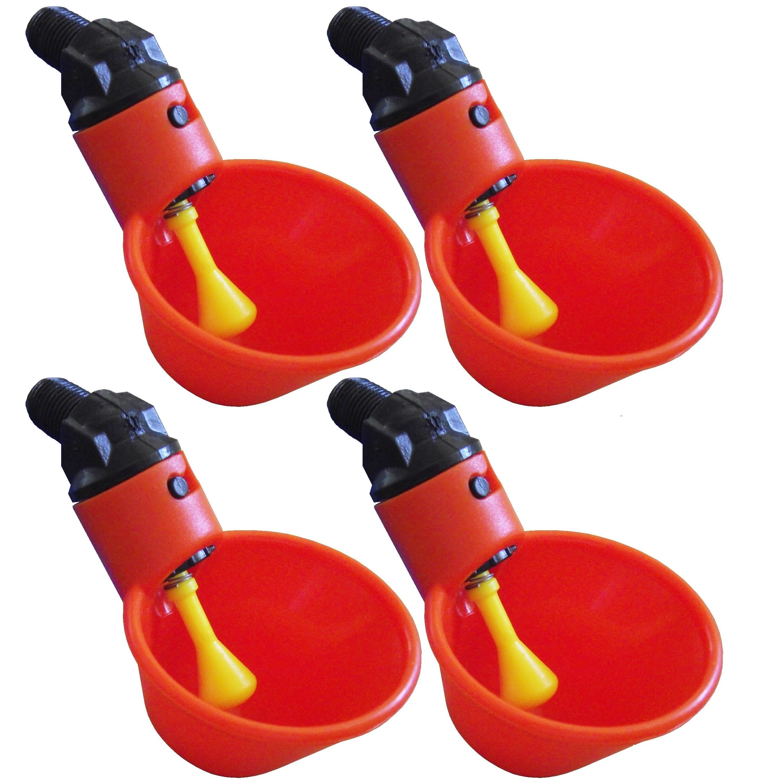 Automatic Chicken Waterer - Orange Cup Style Poultry Drinker for Coops & Backyard Farms | Durable & Easy-to-Use Poultry Feeder for Chickens, Ducks & Birds