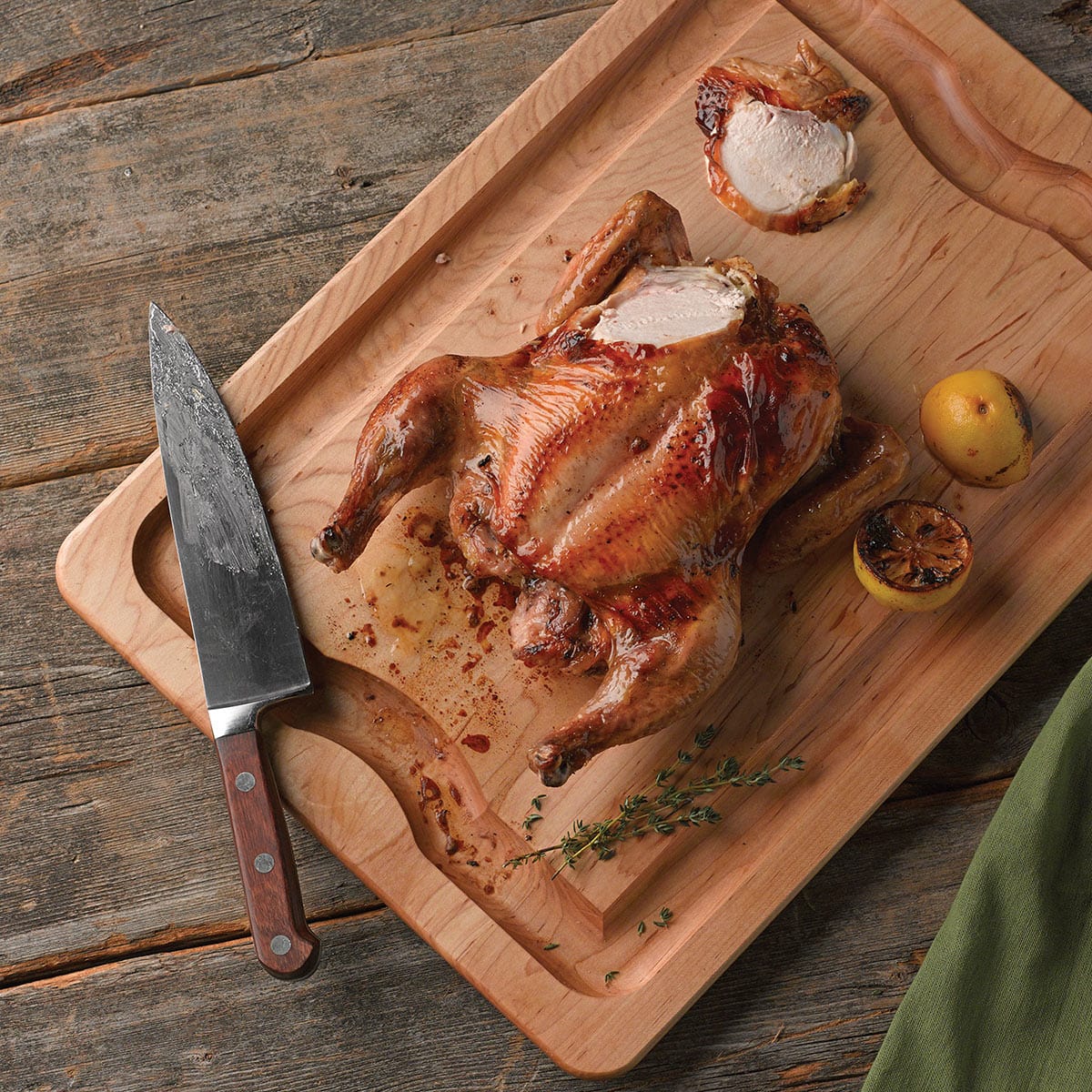 Premium J.K. Adams BBQ Carving Board - Large Wooden Cutting Board for Meat, Vegetables & Cheese - Perfect for Grilling, Entertaining & Kitchen Prep