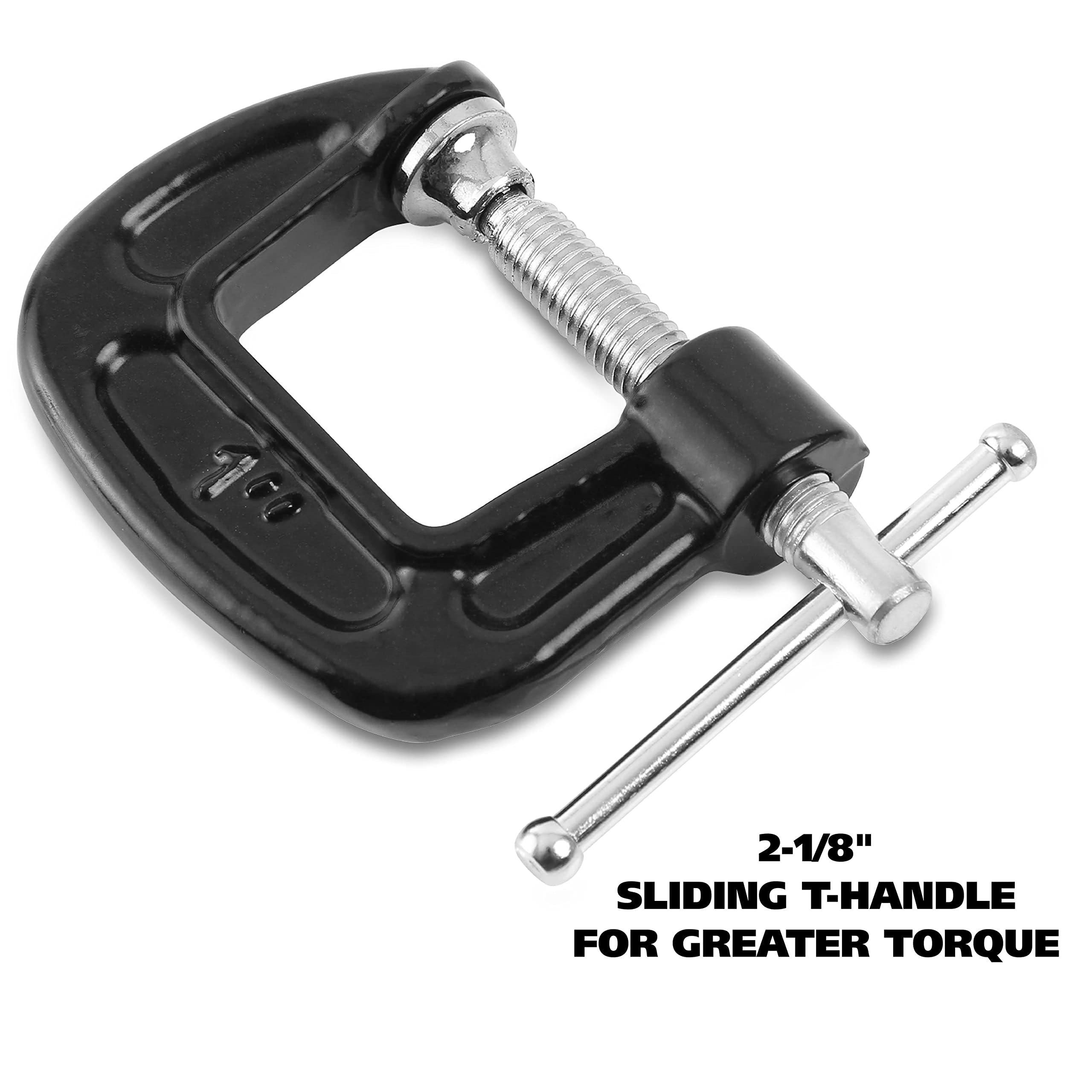 GreatNeck 1-Inch C-Clamp for Woodworking & Auto Repair - Heavy Duty Welding & Home Improvement Tool
