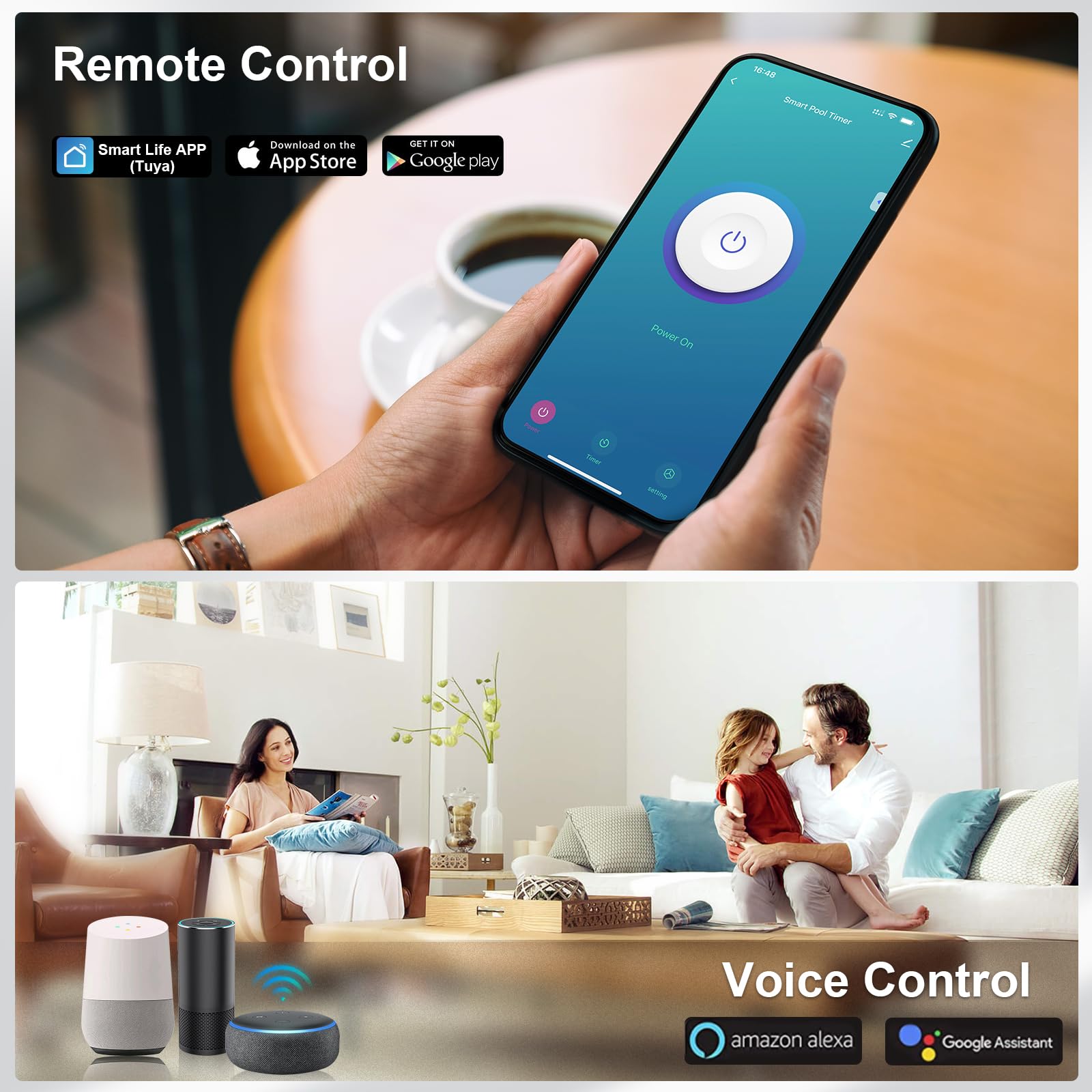 Suraielec WiFi Smart Pool Pump Timer - 40 AMP Heavy Duty Outdoor Timer for Pool, Spa, Water Heater & Lights (120V/240V/277V) | Weatherproof Metal Casing | Remote Control via App | Perfect for Automated Pool Maintenance & Energy Savings