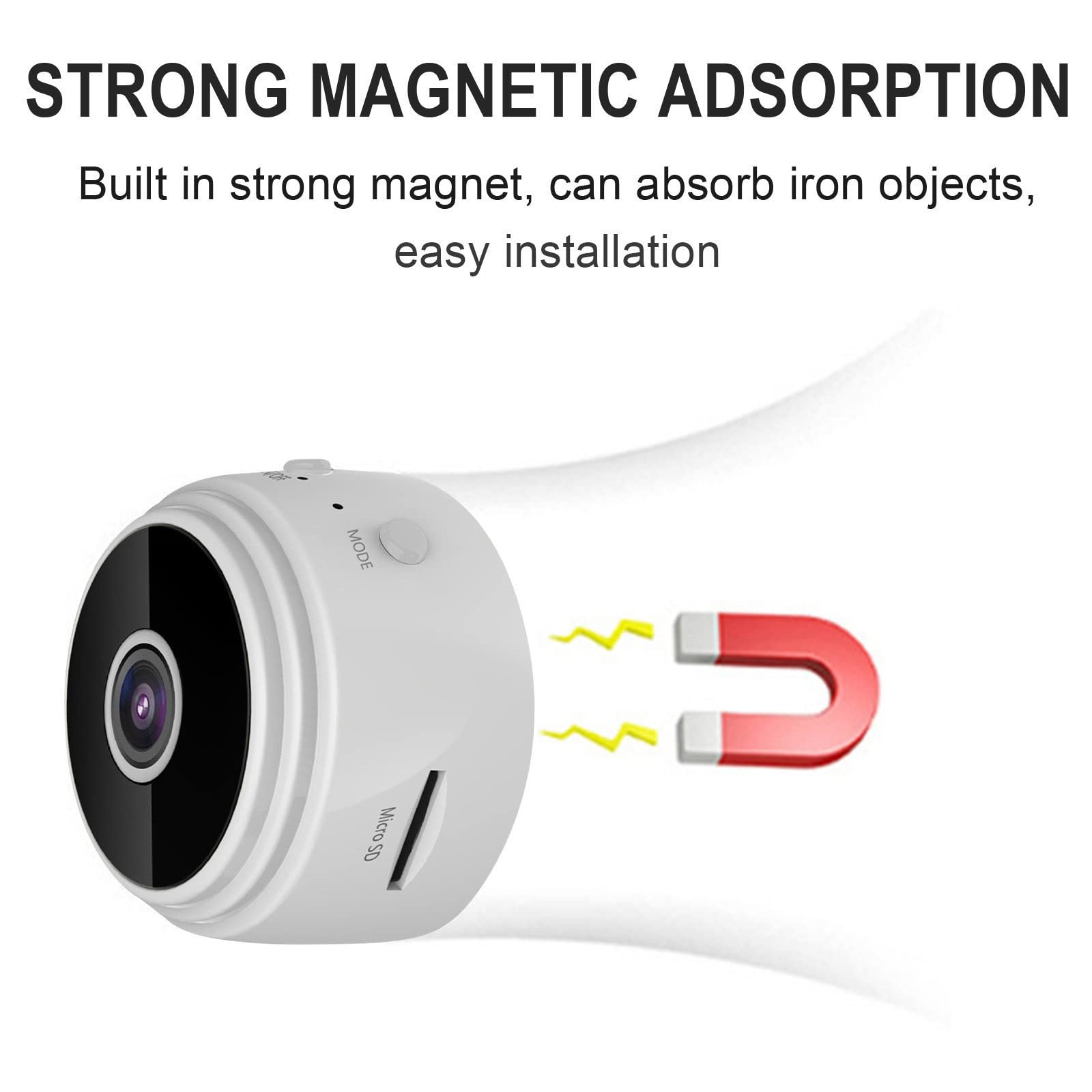 Mini Spy Camera 1080p HD - Tiny Security Camera with Night Vision, Motion Detection & 32GB Card | Portable Hidden Cam for Home, Car, Pet Monitoring & Indoor Surveillance