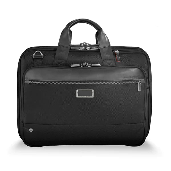Briggs & Riley @work Medium Expandable Business Briefcase - Professional Laptop Bag for Work, Travel & Commuting - Durable Carry-On Brief with Expandable Storage