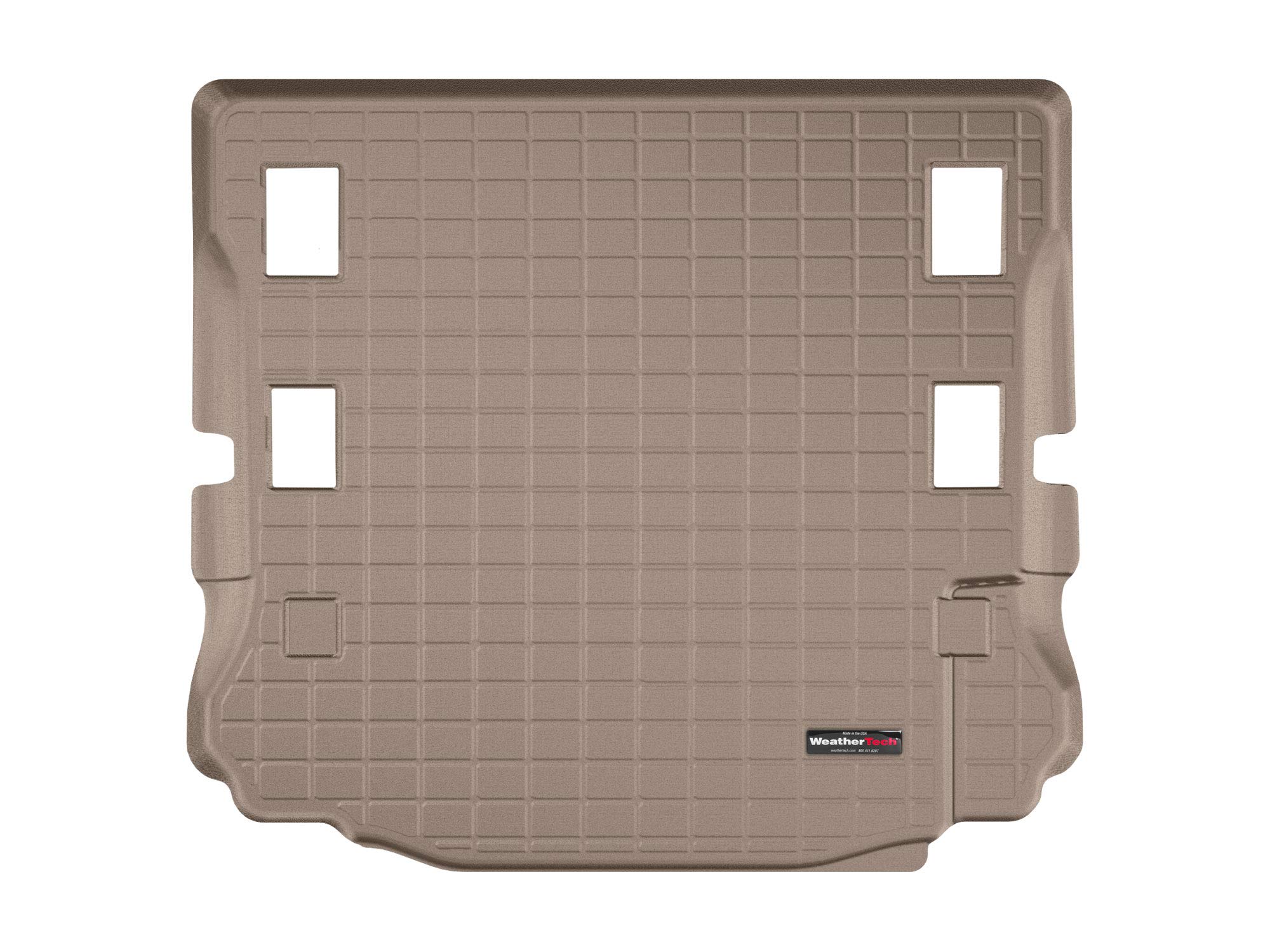 WeatherTech Cargo Trunk Liner for Jeep Wrangler 2-Door (2018-2023 Models) - Custom Fit Behind 1st Row - Tan (Part# 411057) - Perfect for Road Trips, Camping & Outdoor Adventures