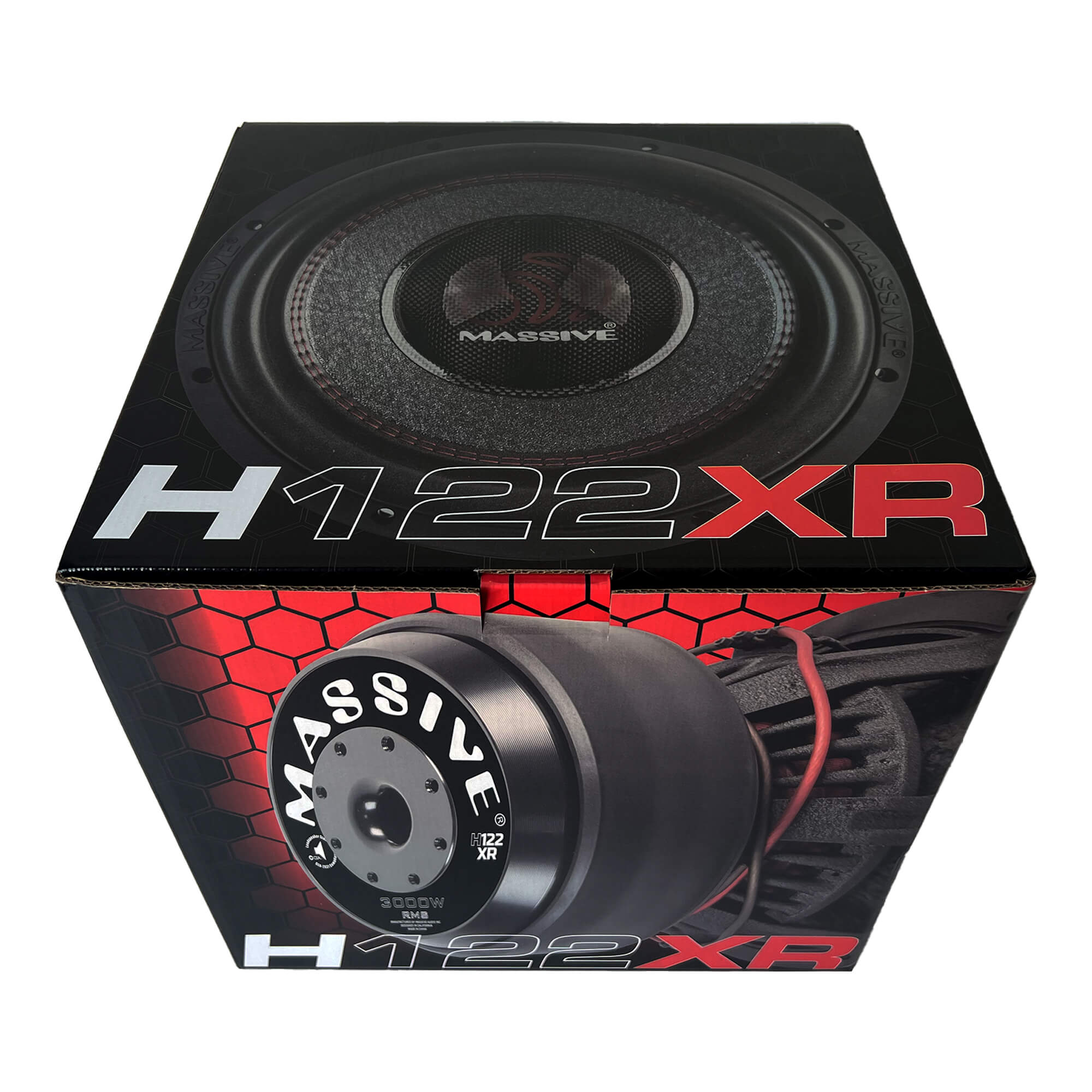 H122XR 12-Inch 3000 Watts RMS Dual 2 Ohm 4 V.C. Mega 70 Lbs. Car Subwoofer - Powerful Bass for Car Audio & Home Theater Systems