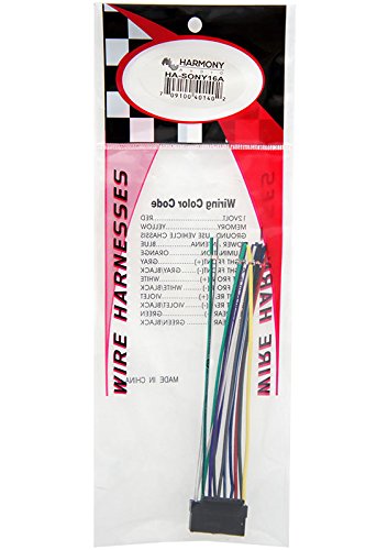 Sony CDX-L600X Replacement Wire Harness Cable - Harmony Audio Aftermarket Stereo Radio Receiver Compatible - Perfect for Car Audio Installation & DIY Upgrades