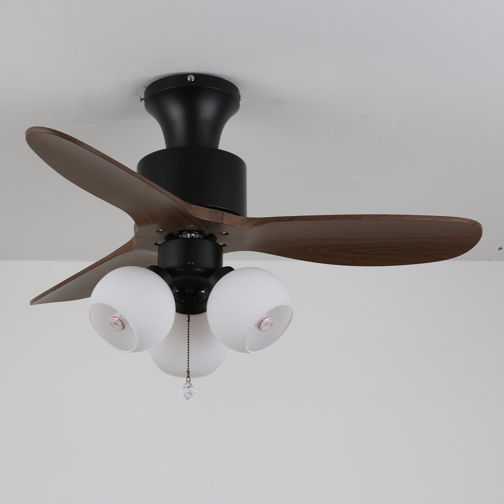 Lumo Orb Ceiling Fan Light with Remote Control - Energy Efficient LED Light Kit for Bedroom, Living Room - Dimmable Modern Flush Mount Lighting Fixture - Perfect for Home, Office, and Indoor Spaces