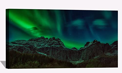 Green Mountain Under Aurora