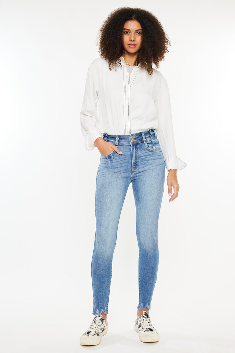Candy High Rise Super Skinny Jeans for Women - Stretchy Denim Pants, Slim Fit, Comfortable & Trendy - Perfect for Casual Outfits, Date Nights & Everyday Wear