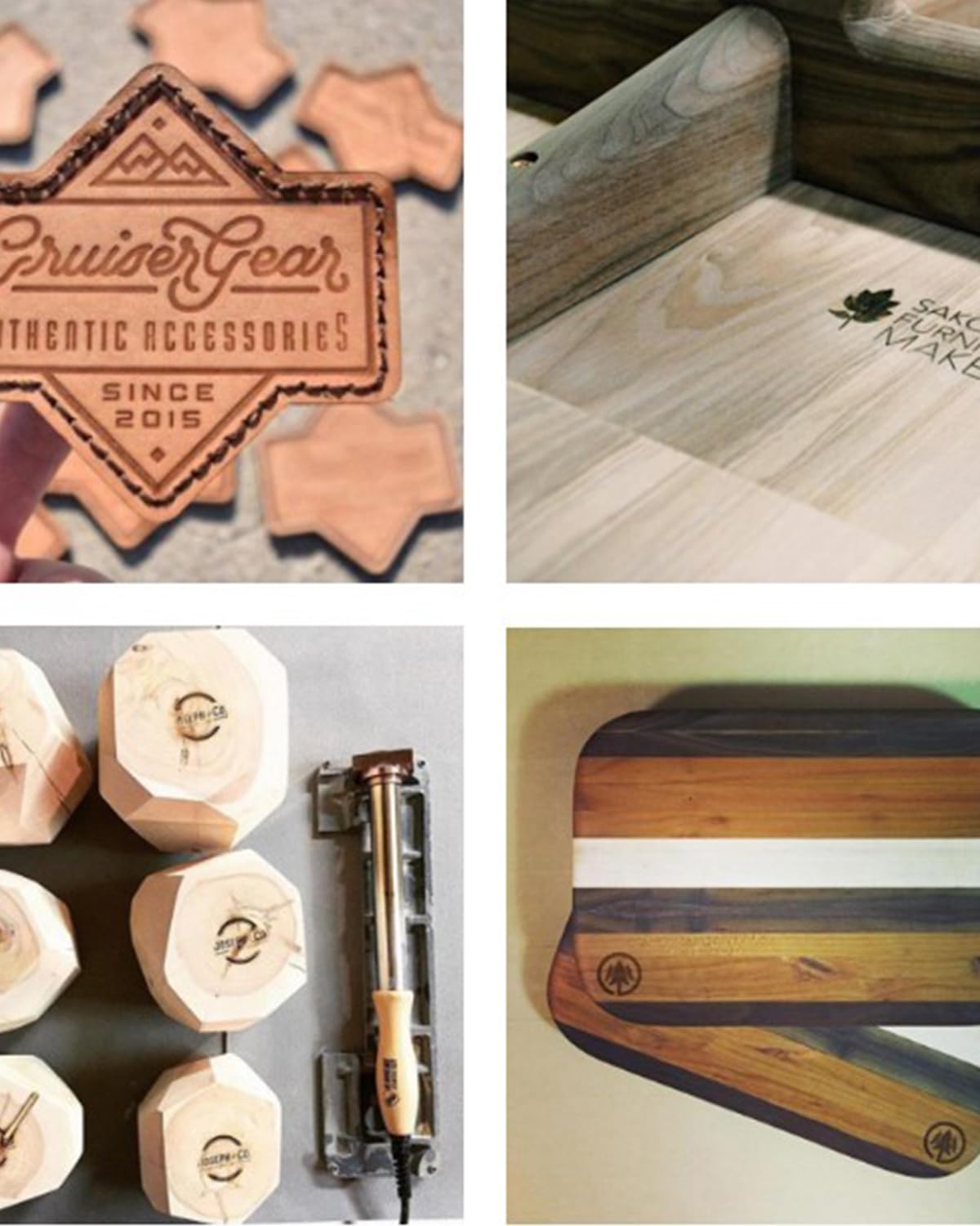 Custom Wood Branding Iron - Personalized Leather Branding Stamp for DIY Crafts, Wedding Favors & Bread Making - Engraved Logo Branding Tool for Woodworking, Leather Craft & Baking