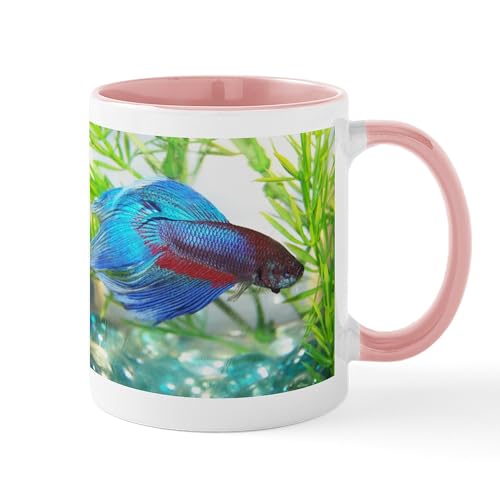 White/Pink Inside - Betta Fish Mugs