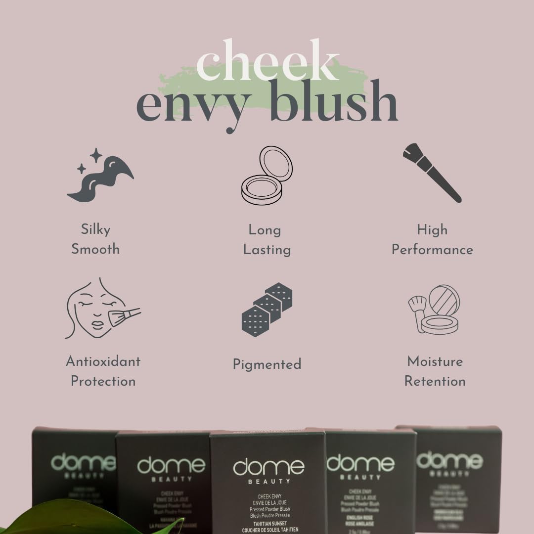 Cheek Envy Blush Powder - Vitamin & Antioxidant Infused, Long-Lasting Buildable Blush with Smooth Finish | Clean Beauty Makeup | 0.88 oz Moroccan Silk Blush for Natural Glow & Everyday Wear