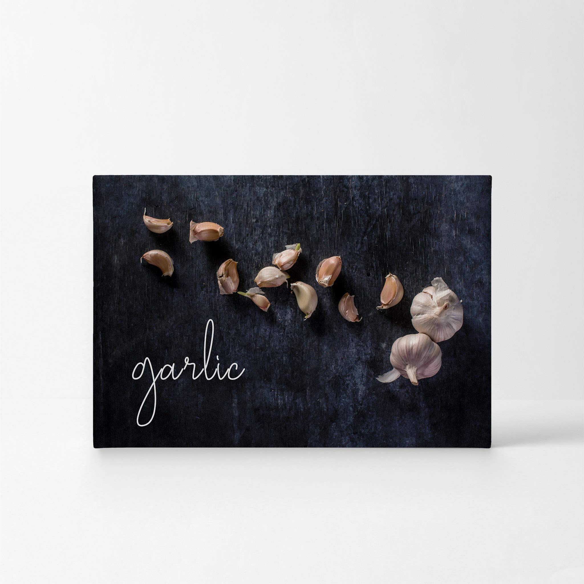 Garlic Cloves Rustic Kitchen Wall Art Print - Farmhouse Decor Canvas Painting for Dining Room, Restaurant & Cafe - Modern Housewarming Gift (24x36 Inch, Ready to Hang) - Perfect for Country Style Kitchens & Cozy Dining Spaces