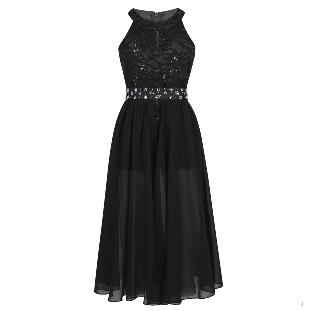 JEATHA Girls Flower Princess Dress - Sleeveless Rhinestone Ball Gown for Weddings, Birthday Parties & Special Occasions | Elegant Maxi Skirt Formal Gown for Flower Girls, Pageants & Photo Shoots