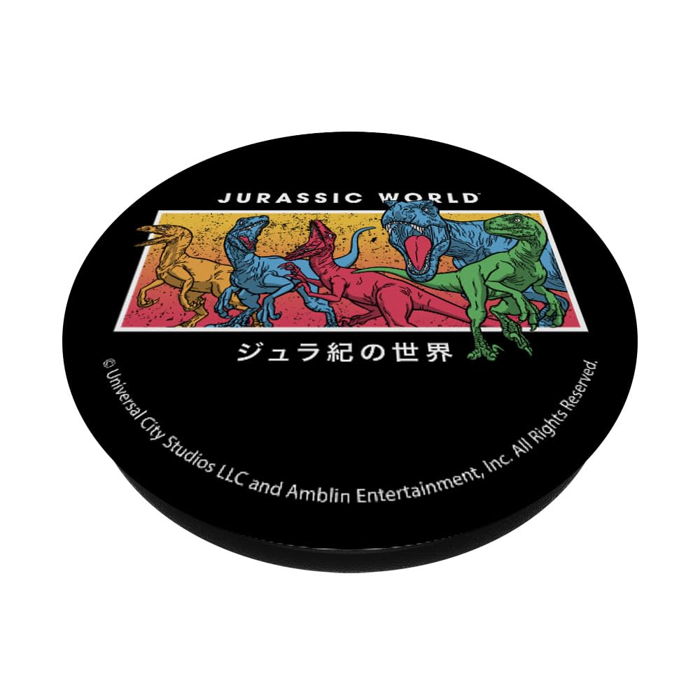 Jurassic World Kanji Dinosaur Phone Grip & Stand - PopSockets PopGrip for iPhone, Samsung & Smartphones - Perfect for Gaming, Selfies & Hands-Free Viewing