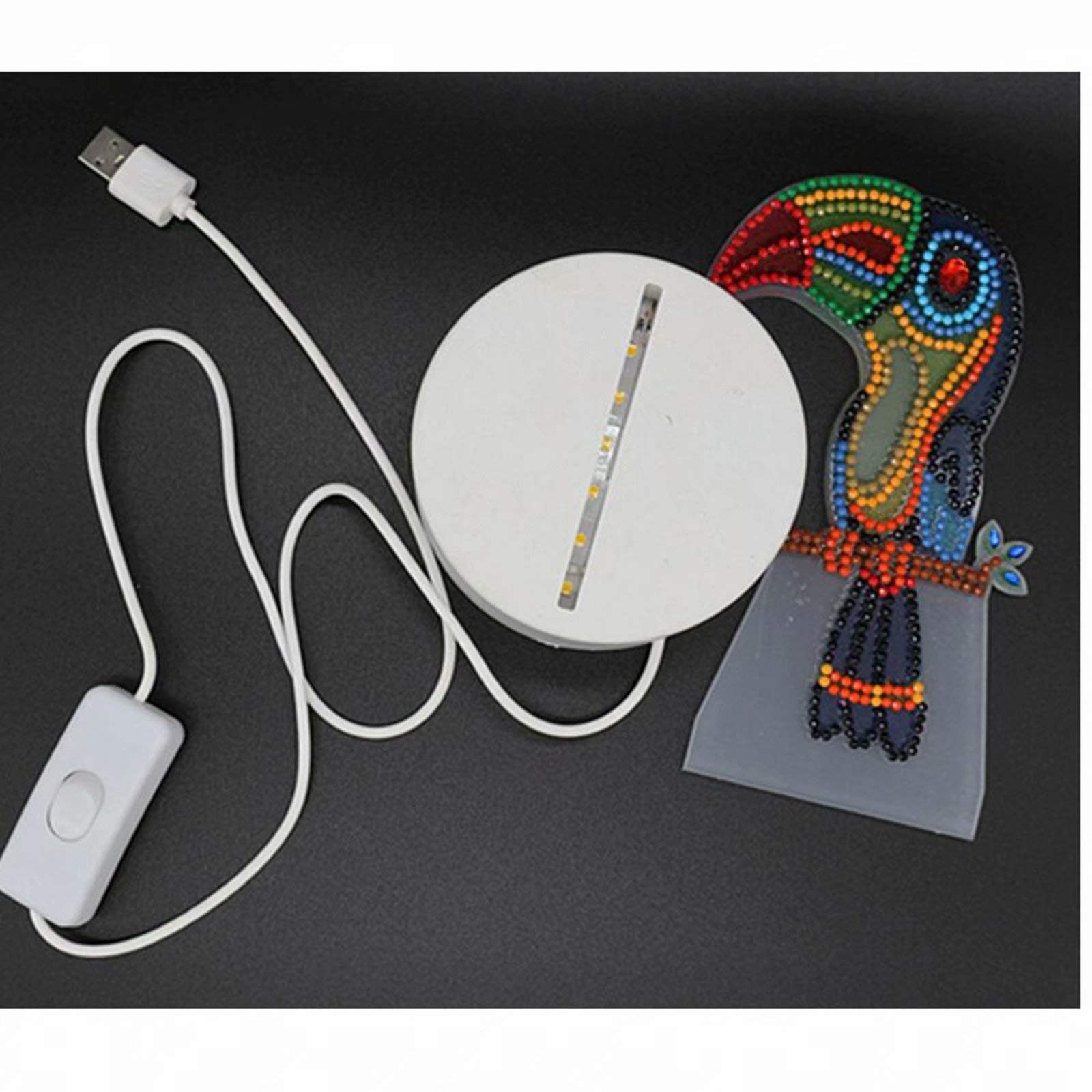 5D DIY Diamond Painting Kits for Adults - LED Diamond Painting Owl Night Light with Special Shaped Beads, Home Decor Gift for Friends | Perfect for Bedroom, Living Room & Relaxation Therapy