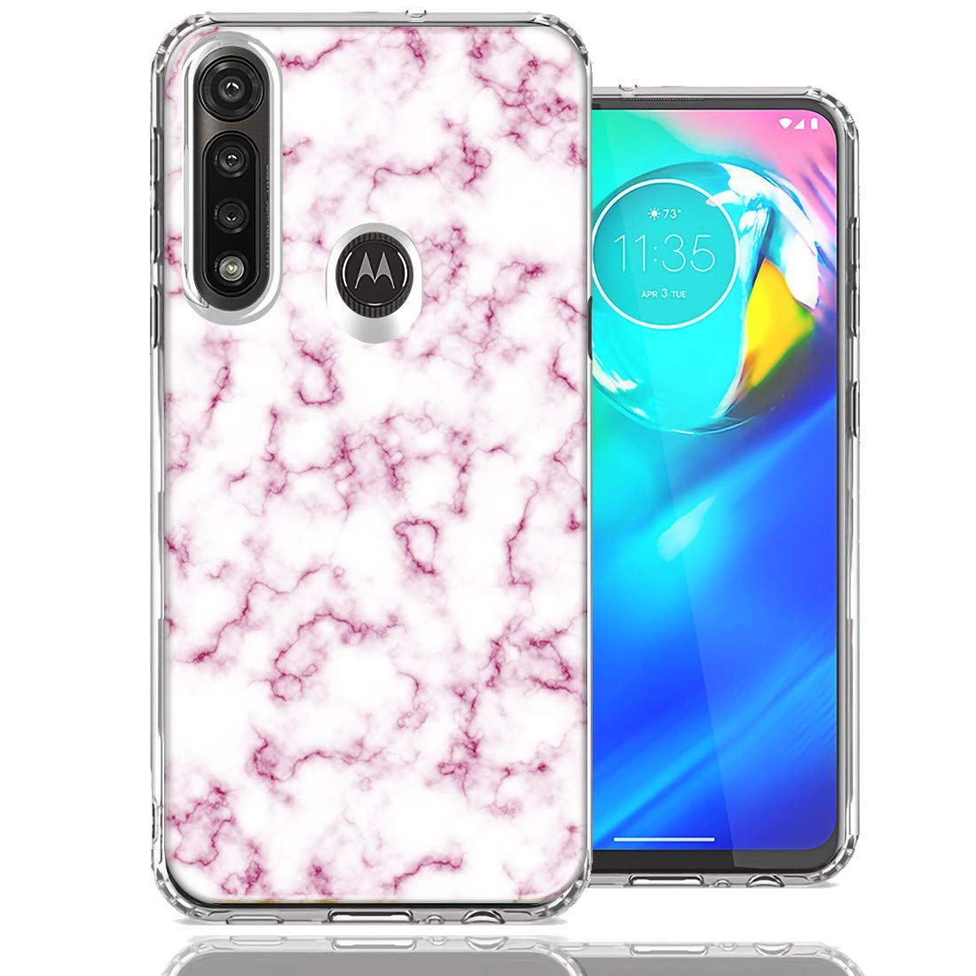 Motorola Moto G Power Case - Pink Marble Design for Protection & Style