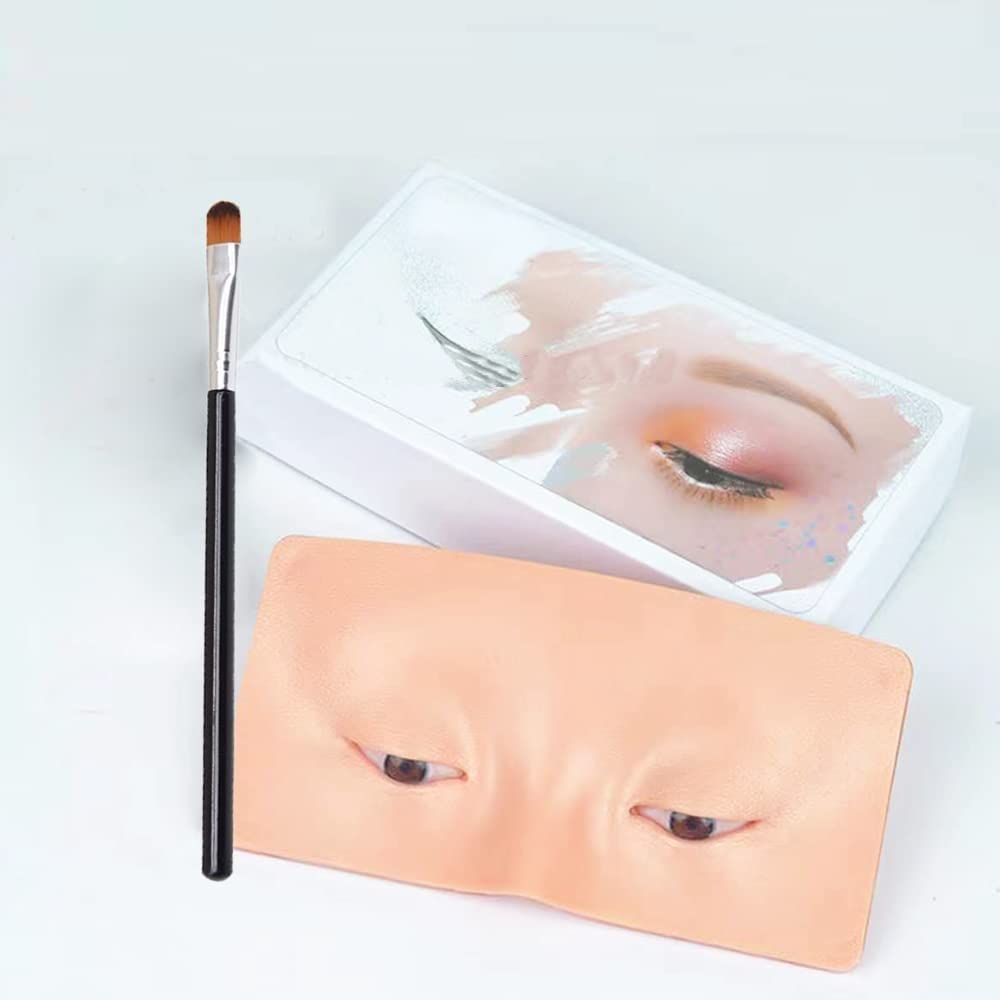 Professional Silicone Makeup Practice Face Board - Realistic Skin Texture for Foundation, Eyeshadow & Lipstick Training - Perfect for Beginners & Beauty Students (Skin Tone, 1PC) - Ideal for Home Practice, Salon Training & Makeup Artist Certification Prep
