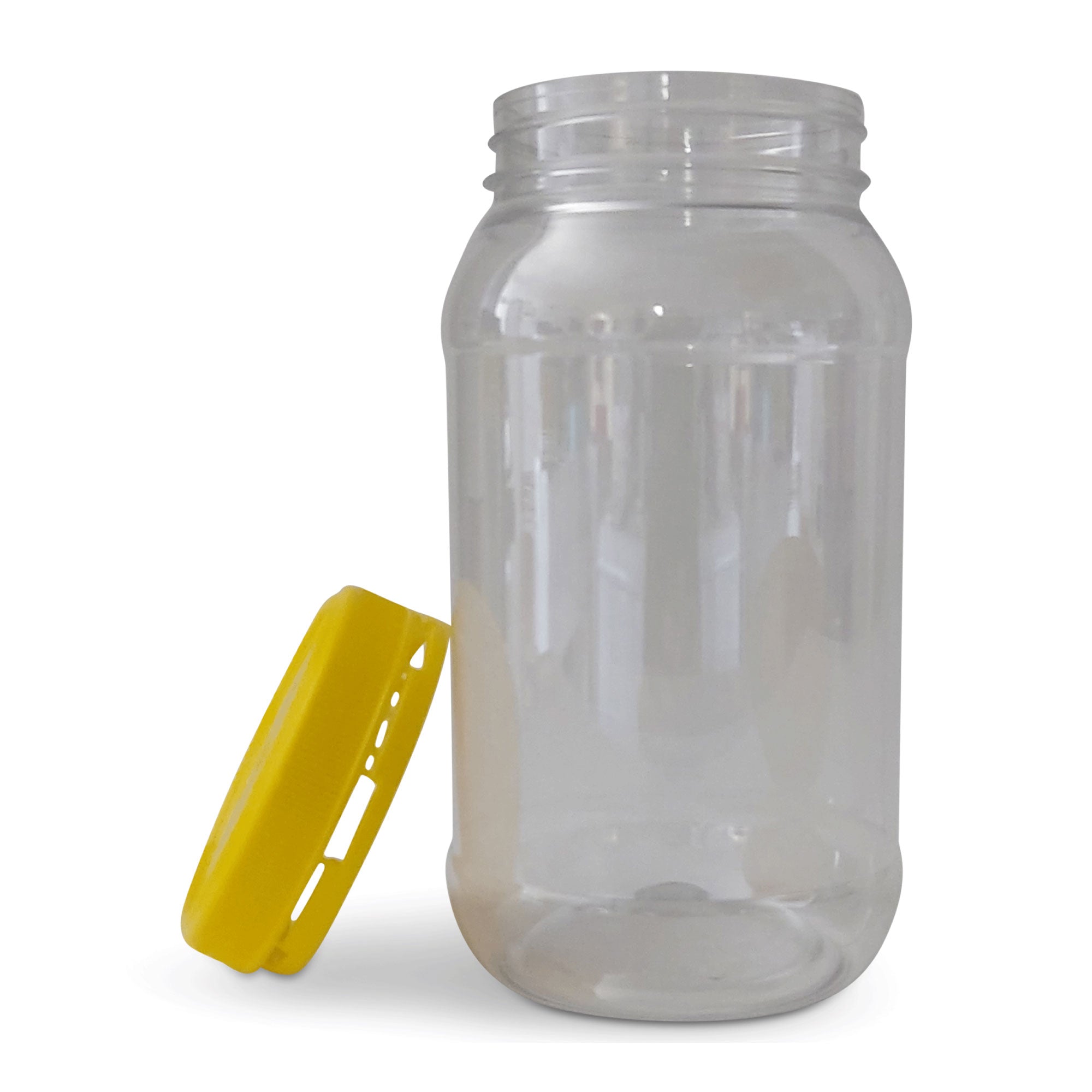 10-Pack 1Kg Clear Round Plastic Honey Jars with Lids - Food Grade Airtight Containers for Honey, Jam, Syrup & DIY Cosmetics Storage | Kitchen & Pantry Organization