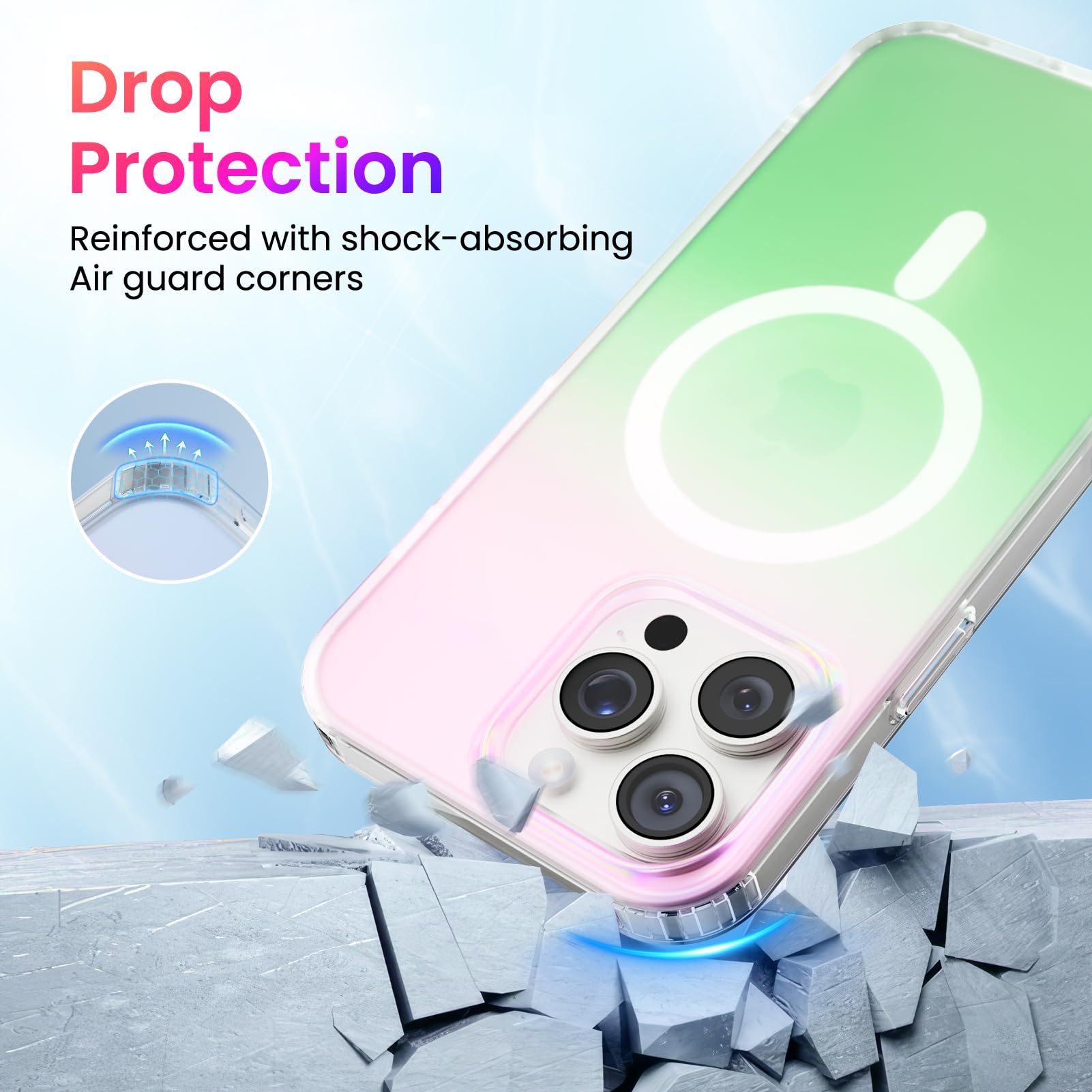 ORNARTO Magnetic Shockproof Case for iPhone 16 Pro Max (6.9