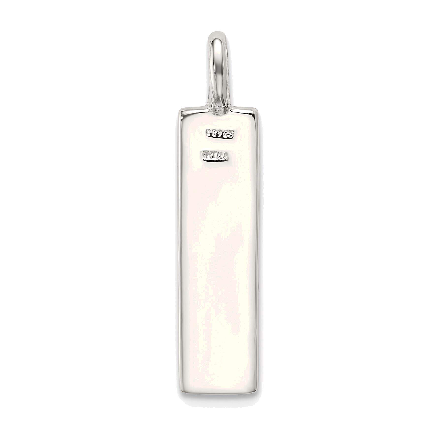 Sterling Silver Enamel Believe Pendant - Elegant Jewelry for Gifts & Daily Wear