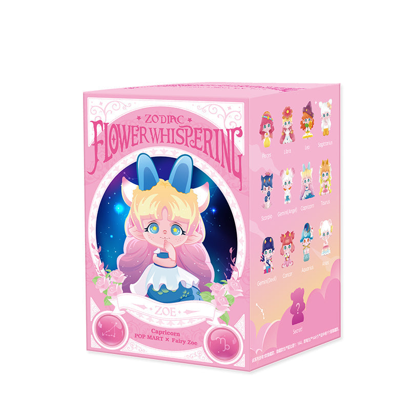 POP MART Zoe Zodiac Flower Whispering Series Blind Box Collectible Figures - Cute Animal Zodiac Character Toys for Display & Gift Giving - Perfect for Home Decor, Office Desk, and Party Favors