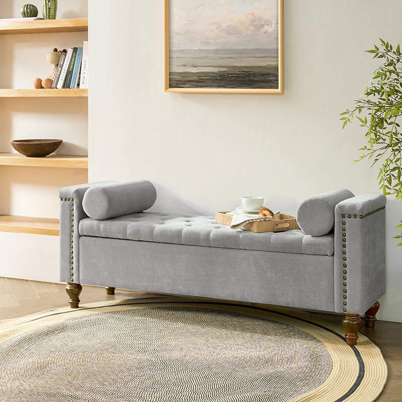 Rosana Storage Bench with Waterproof Fabric - Stylish Entryway Seating & Shoe Storage Organizer - Perfect for Living Room, Bedroom, or Mudroom Organization