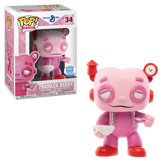 Funko Pop! AD ICONS General Mills: Franken Berry #34 Vinyl Figure - Collectible Toy for Pop Culture Fans, Perfect for Display & Gifts - Funko Shop Exclusive