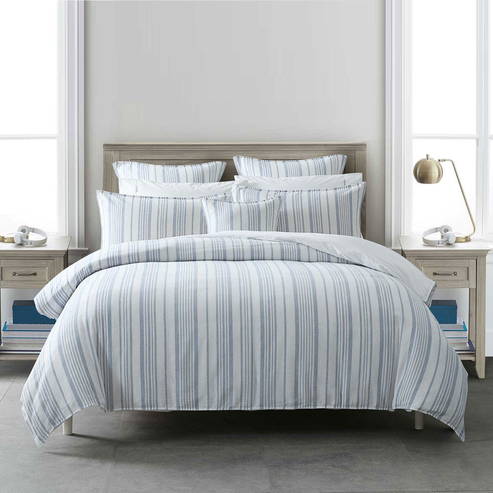 Cayman Blue Quilt Cover Set Queen Size - Soft Breathable Bedding Set for Comfortable Sleep | Perfect for Master Bedroom, Guest Room & Vacation Homes