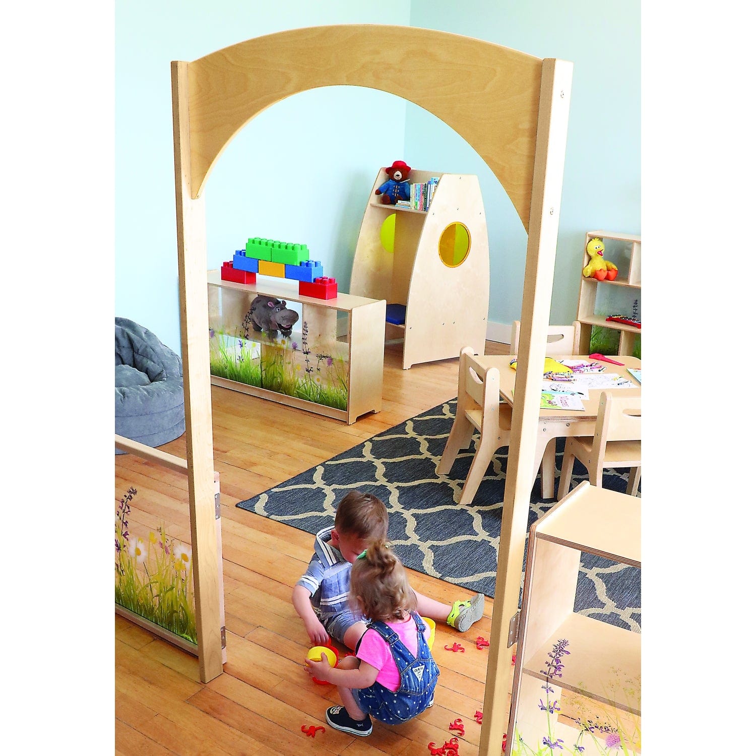 Nature View Divider Archway - Rustic Wooden Room Partition for Home & Office Decor | Perfect for Living Room, Bedroom, or Wedding Backdrop