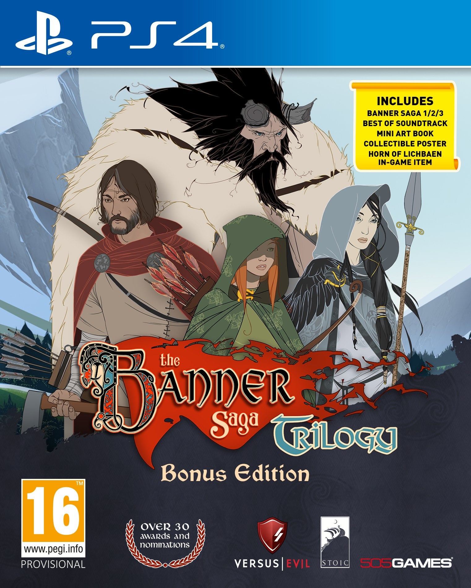 The Banner Saga Trilogy - Complete in Box (CIB) for PlayStation 4 | Epic Viking-Inspired RPG Adventure - Perfect for Strategy Gamers & Norse Mythology Fans
