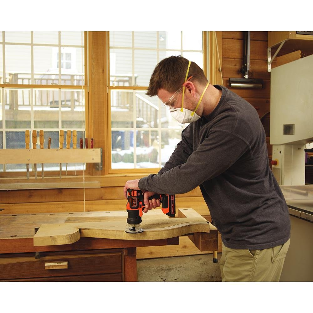BLACK+DECKER 20V MAX Cordless Drill Driver with Router Attachment - Matrix System (BDCDMT120C & BDCMTR) | Power Tool Kit for DIY Home Improvement, Woodworking & Construction Projects