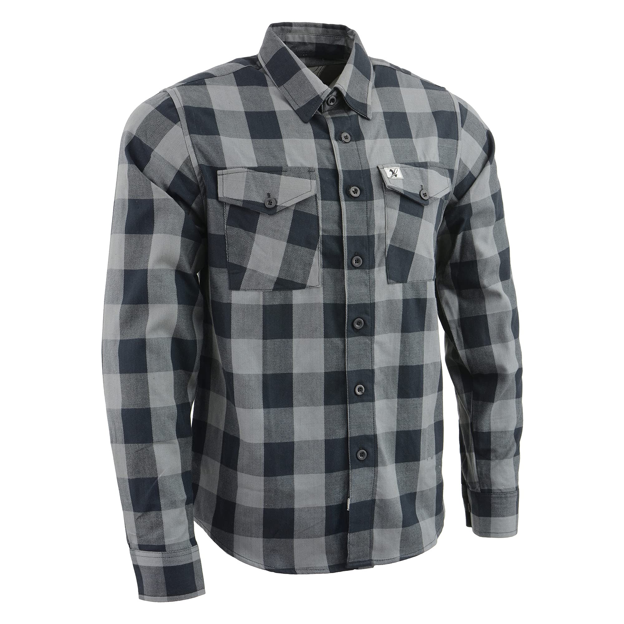 NexGen MNG11630 Men's Black & Grey Long Sleeve Cotton Flannel Shirt - Soft Plaid Button Down for Casual Wear, Outdoor Activities & Layering