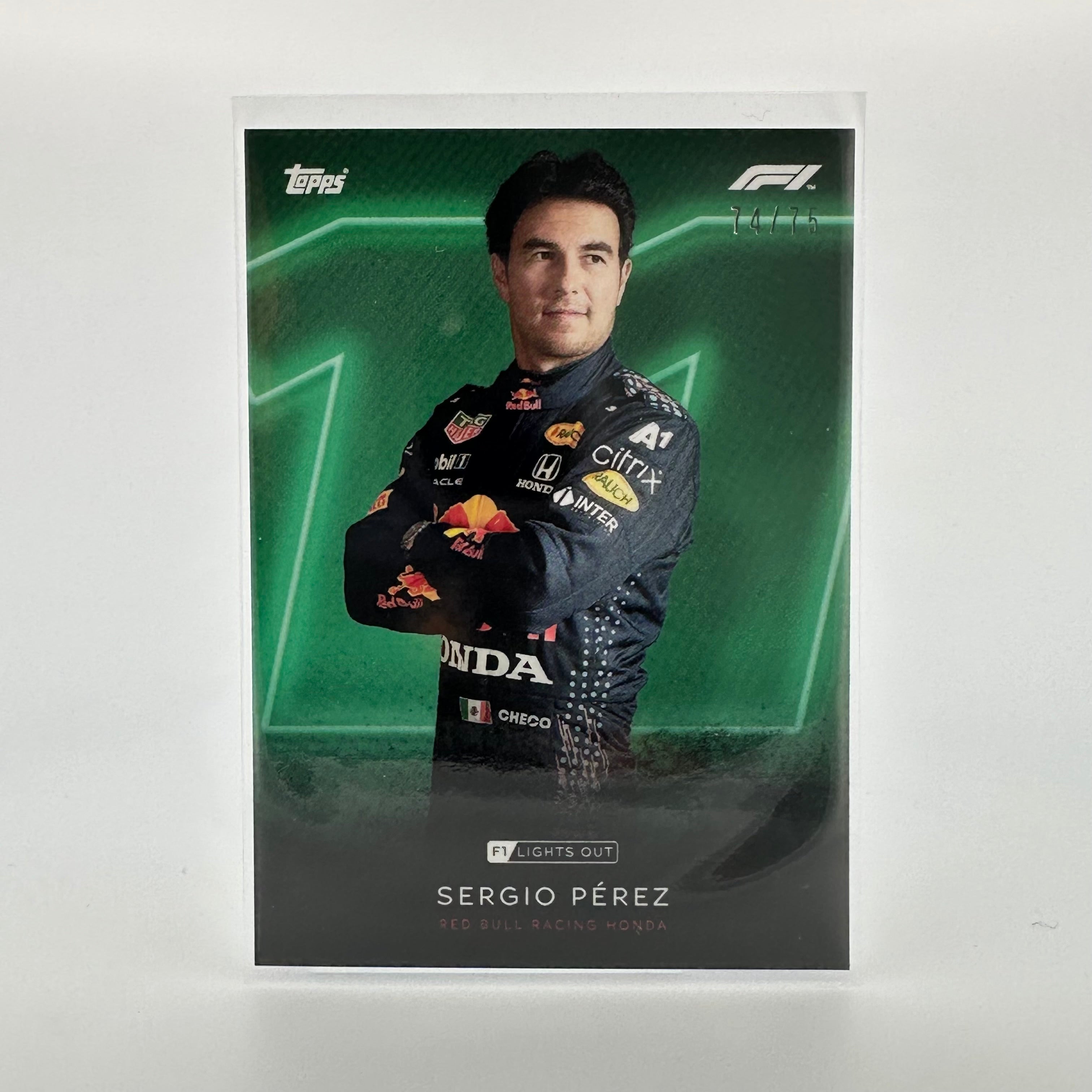 Sergio Perez F1 Racing Driver Green Parallel Collectible Card - Perfect for Motorsport Fans, Collectors, and Trading Card Enthusiasts