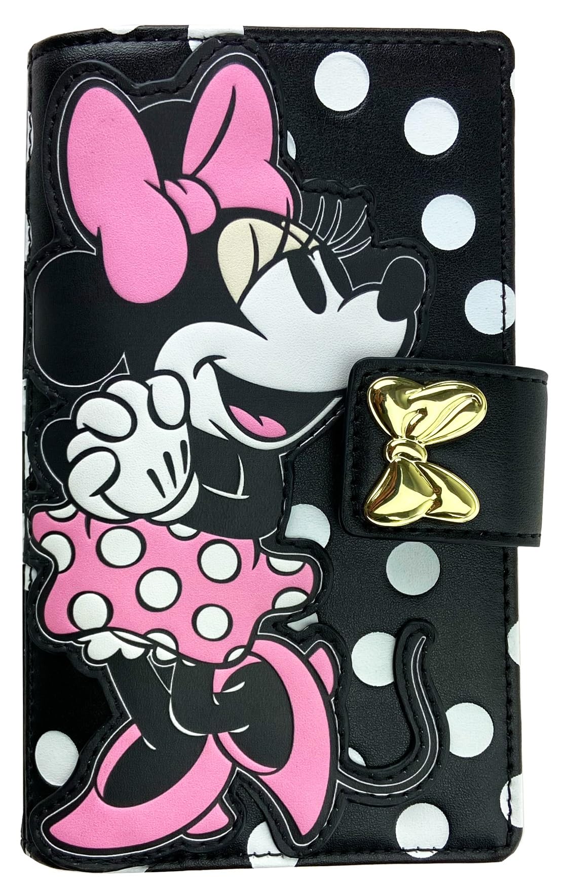 Disney Minnie Mouse Faux Leather Wallet Snap Flap Clutch by Loungefly - Stylish Crossbody Bag for Women, Perfect for Theme Parks, Shopping & Daily Use