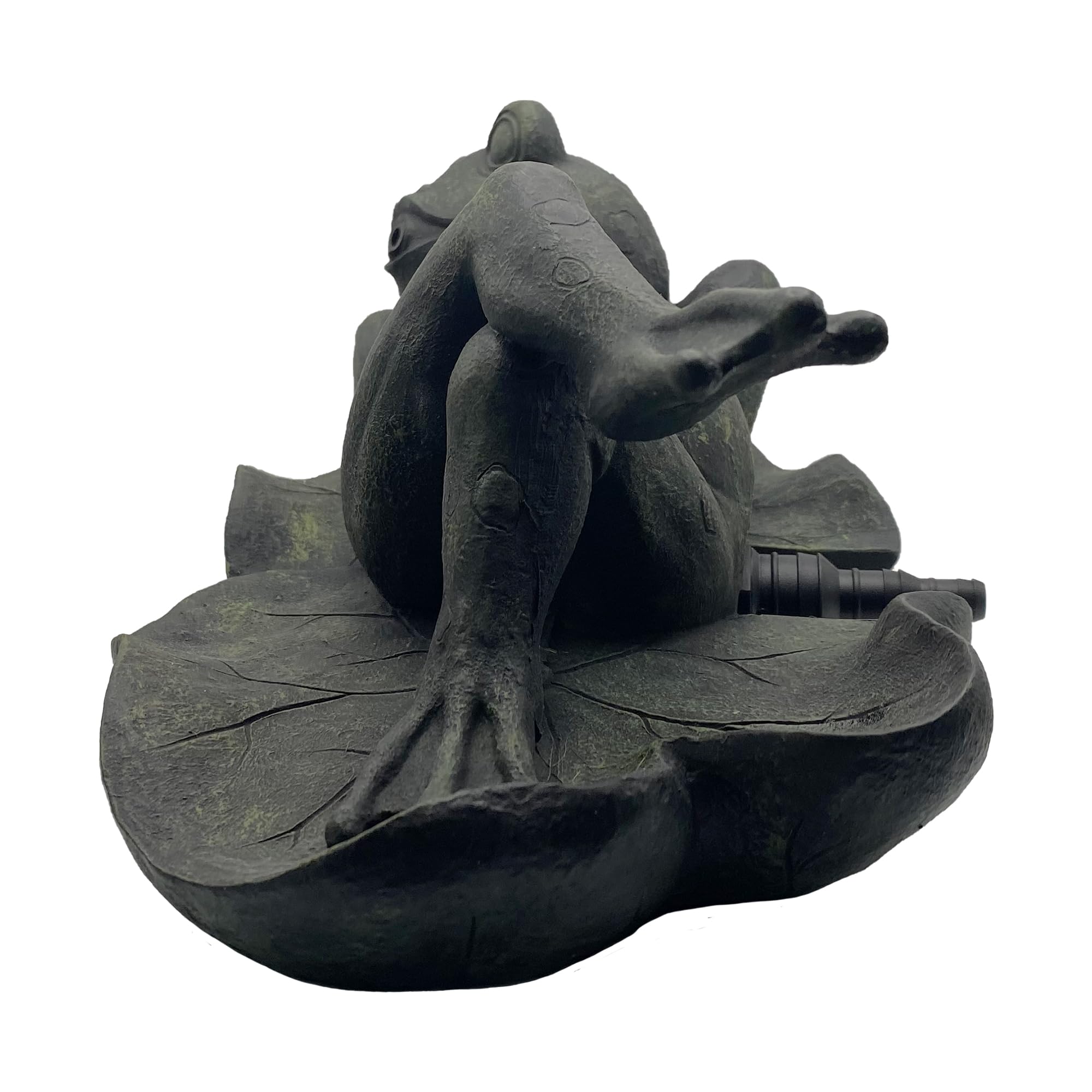 Cobalt Aquatics Whimsical Frog Pond Spitter with Hose Barb - Durable UV-Resistant Resin Water Feature for Garden Ponds, Koi Ponds & Outdoor Decor | Perfect for Backyard Landscaping & Relaxing Water Sounds