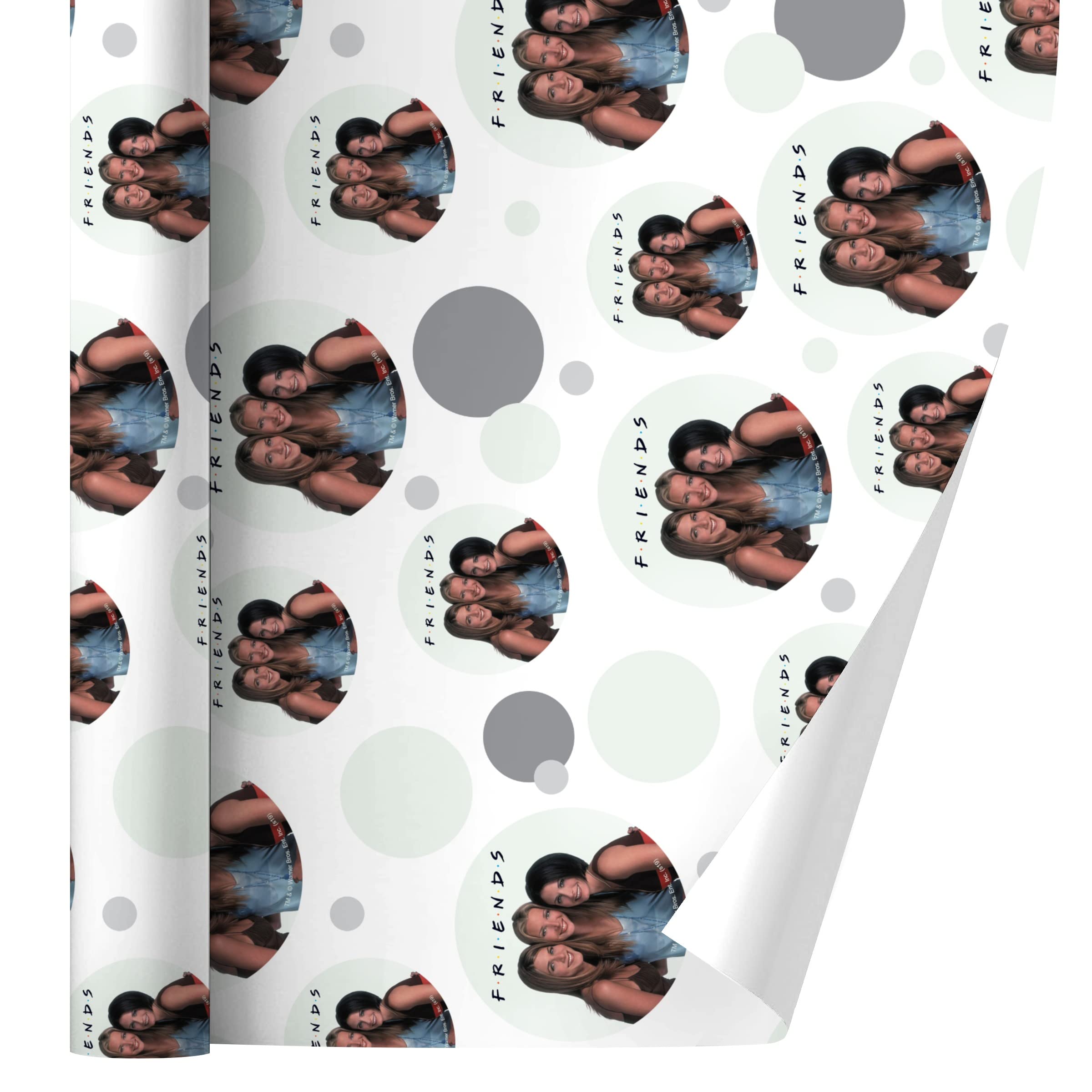 Friends TV Show Themed Gift Wrap Paper Roll - Perfect for Birthday, Christmas & Party Presents - Fun & Festive Wrapping Paper for Fans