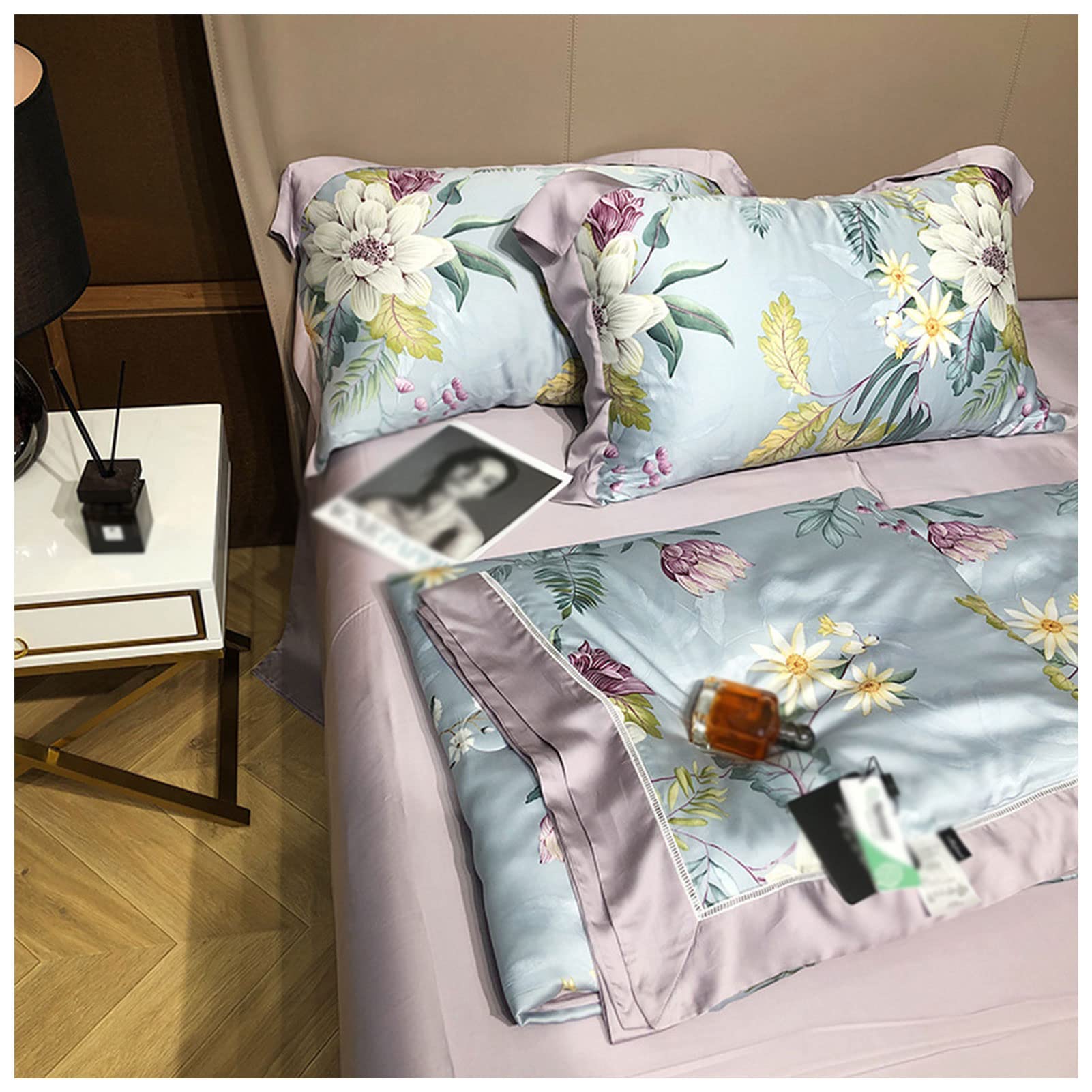 Premium Tencel Summer Cooling Comforter Set - 200x230cm Lightweight & Breathable Bedding for Hot Sleepers - Machine Washable Silky Soft Duvet Cover - Ideal for Warm Weather, Air Conditioning Rooms & Guest Bedrooms