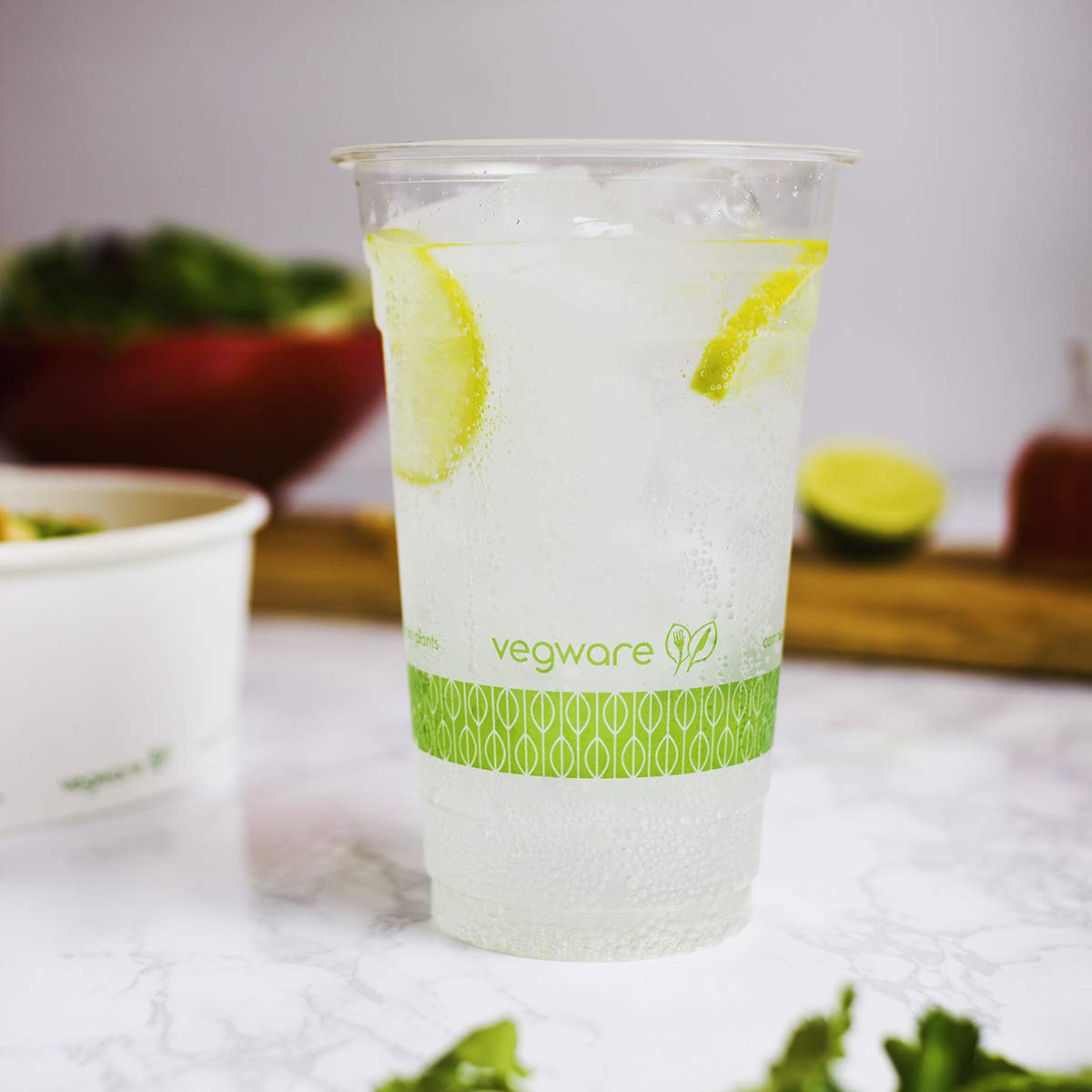 Eco-Friendly Compostable 20oz PLA Clear Cold Cups - 1000 Pack | Plant-Based Biodegradable Cups for Cold Drinks & Snacks | Perfect for Parties, Cafes & Sustainable Events | Compatible with 96 Series Lids & Inserts