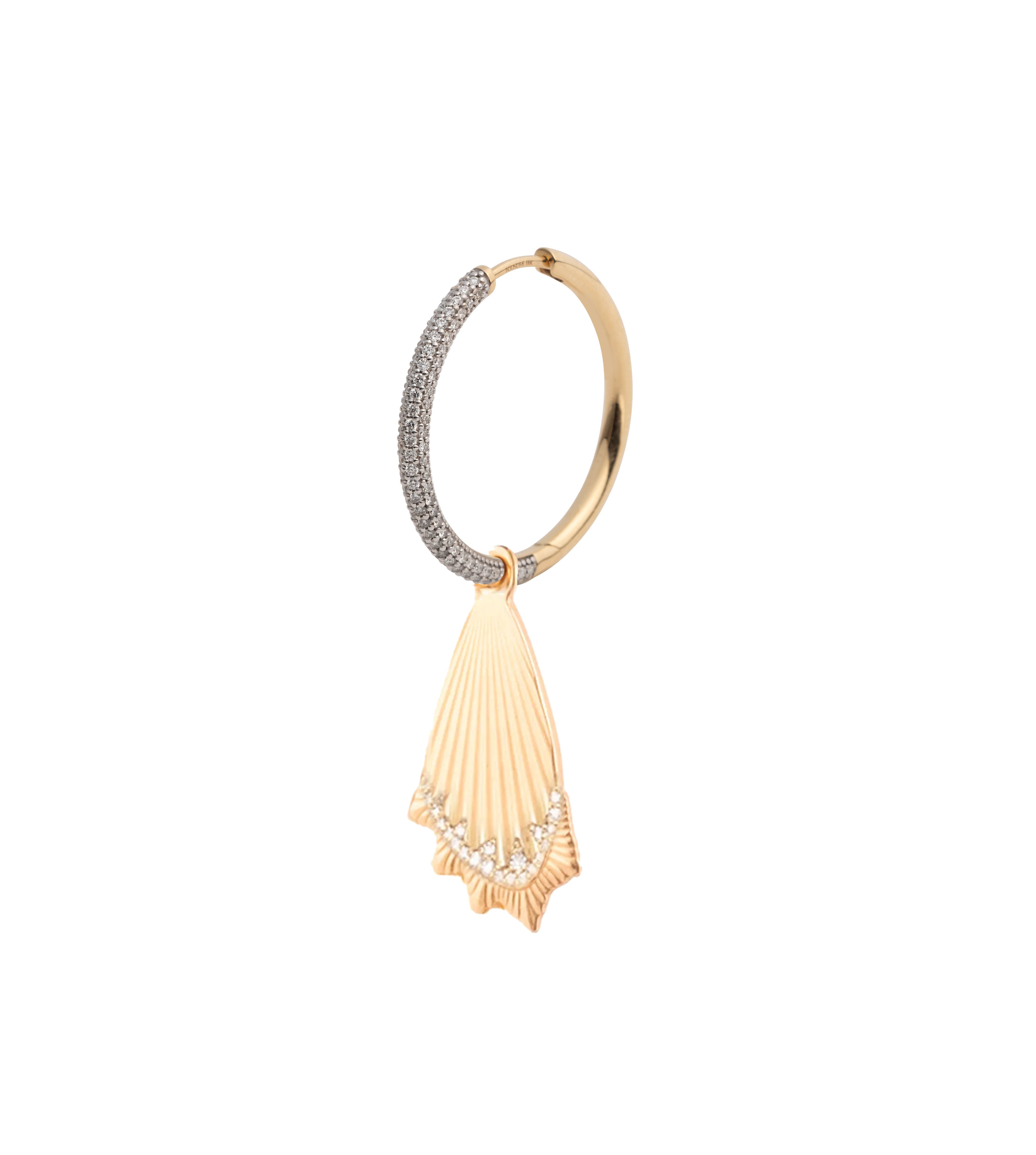 Butterfly Reverie: Pave Diamond Medium Oversized Hoop Earrings for Women - Elegant Statement Jewelry for Parties, Weddings & Special Occasions