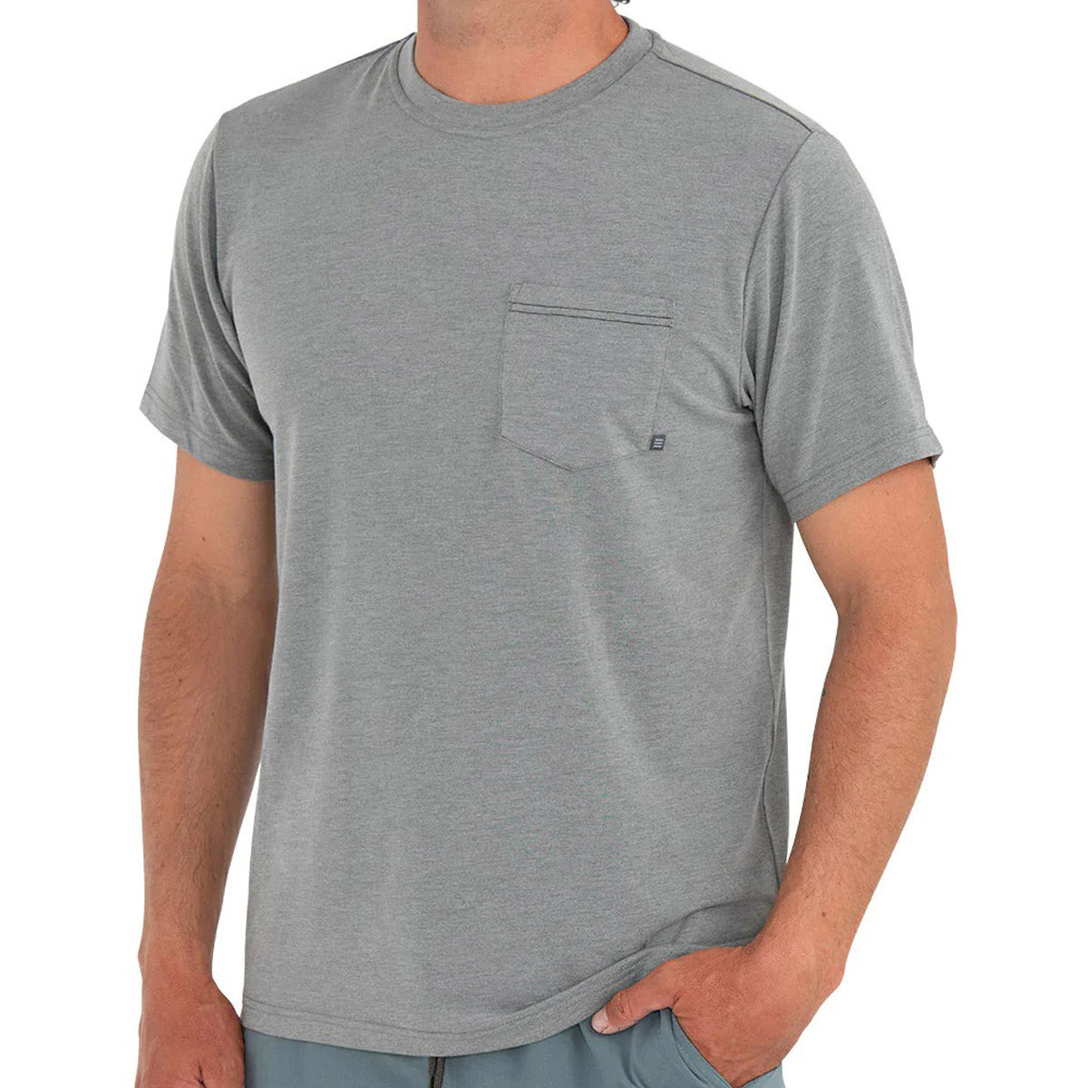 Breathable Men's Bamboo Flex Pocket T-Shirt - Soft Eco-Friendly Casual Tee for Everyday Wear, Gym & Outdoor Activities