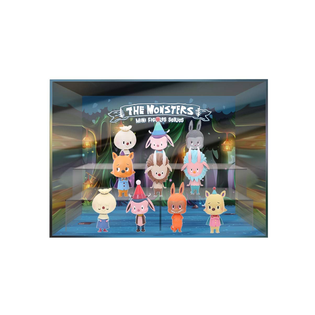 SUH Labubu Wizard Day 2nd Gen Blind Box Set - 12-Piece Collectible Figures with Ladder Display Case, HD Inkjet Background & Handmade Dust Cover | Perfect for Anime Fans, Shelf Displays & Gift Giving