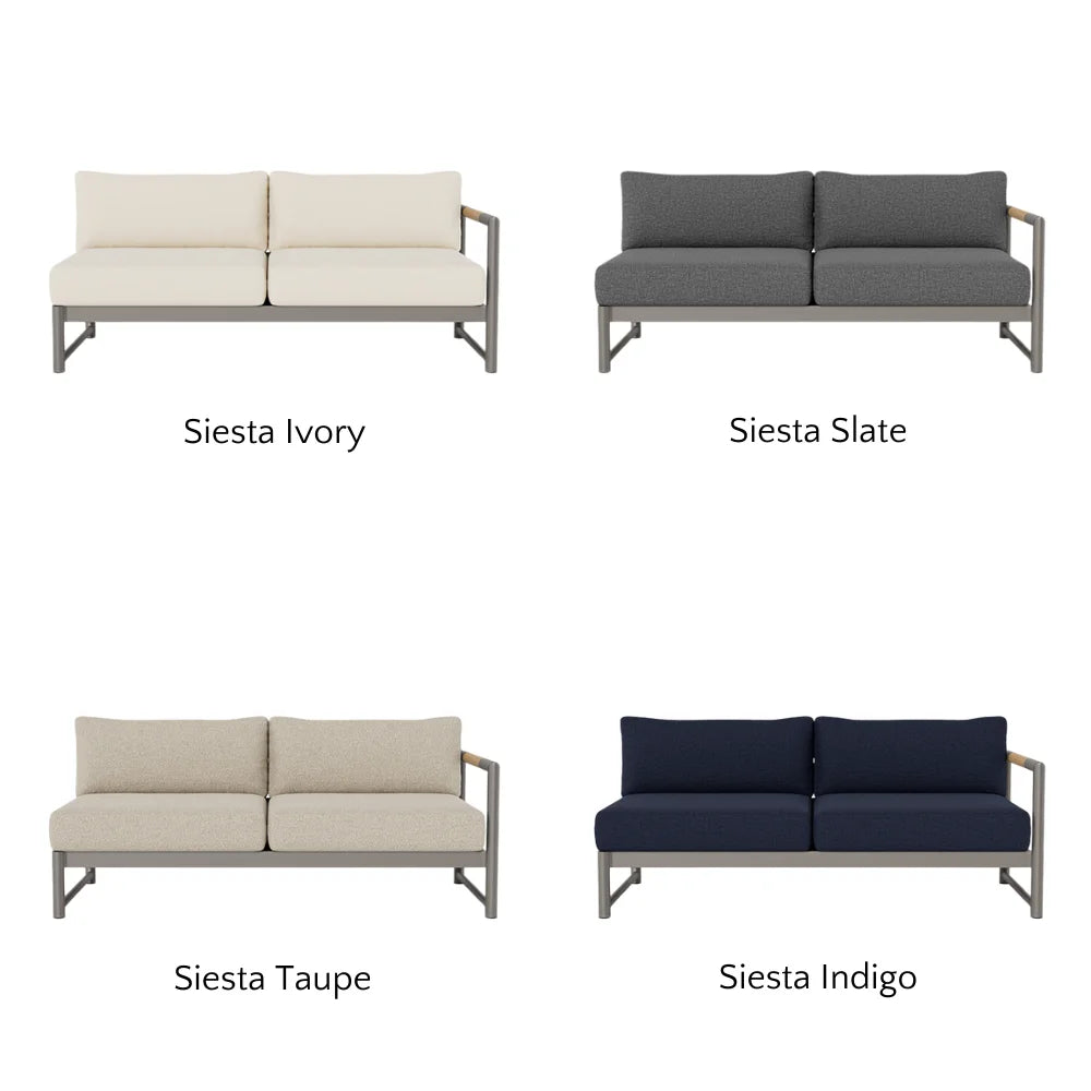 Breeze XL Outdoor Patio Loveseat with Right Arm - Perfect for Gardens, Decks, and Poolside Relaxation