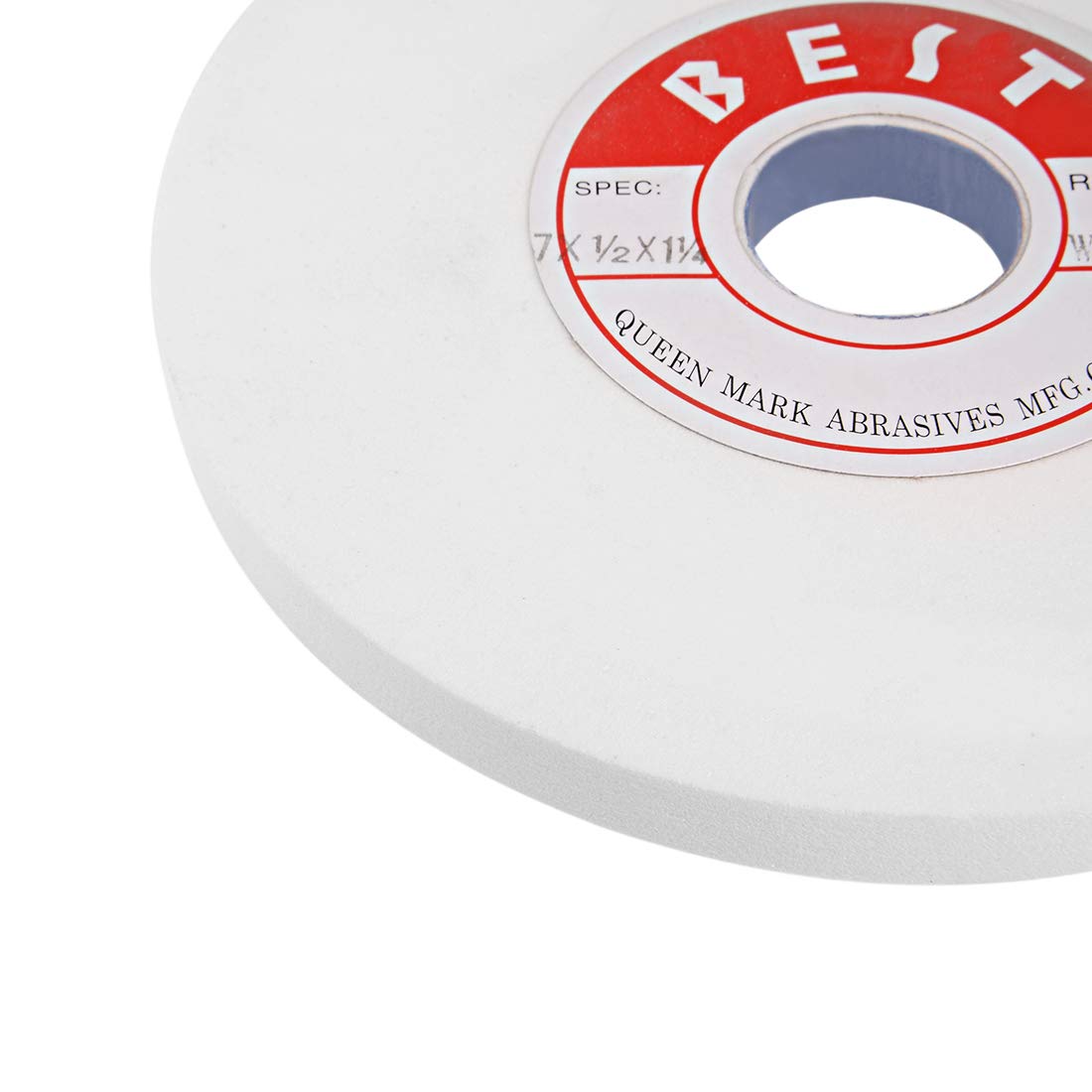 uxcell 7-Inch White Aluminum Oxide Bench Grinding Wheels, 120 Grit for Metal Surface Grinding & Sharpening - Perfect for Workshop, DIY Projects & Tool Maintenance