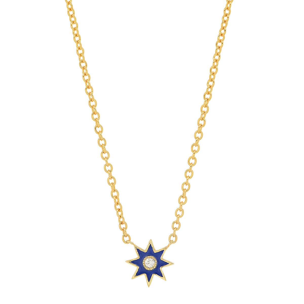 Single Star Enamel Pendant Necklace - Dainty Gold or Silver Celestial Jewelry for Women - Perfect for Everyday Wear, Gifts & Special Occasions
