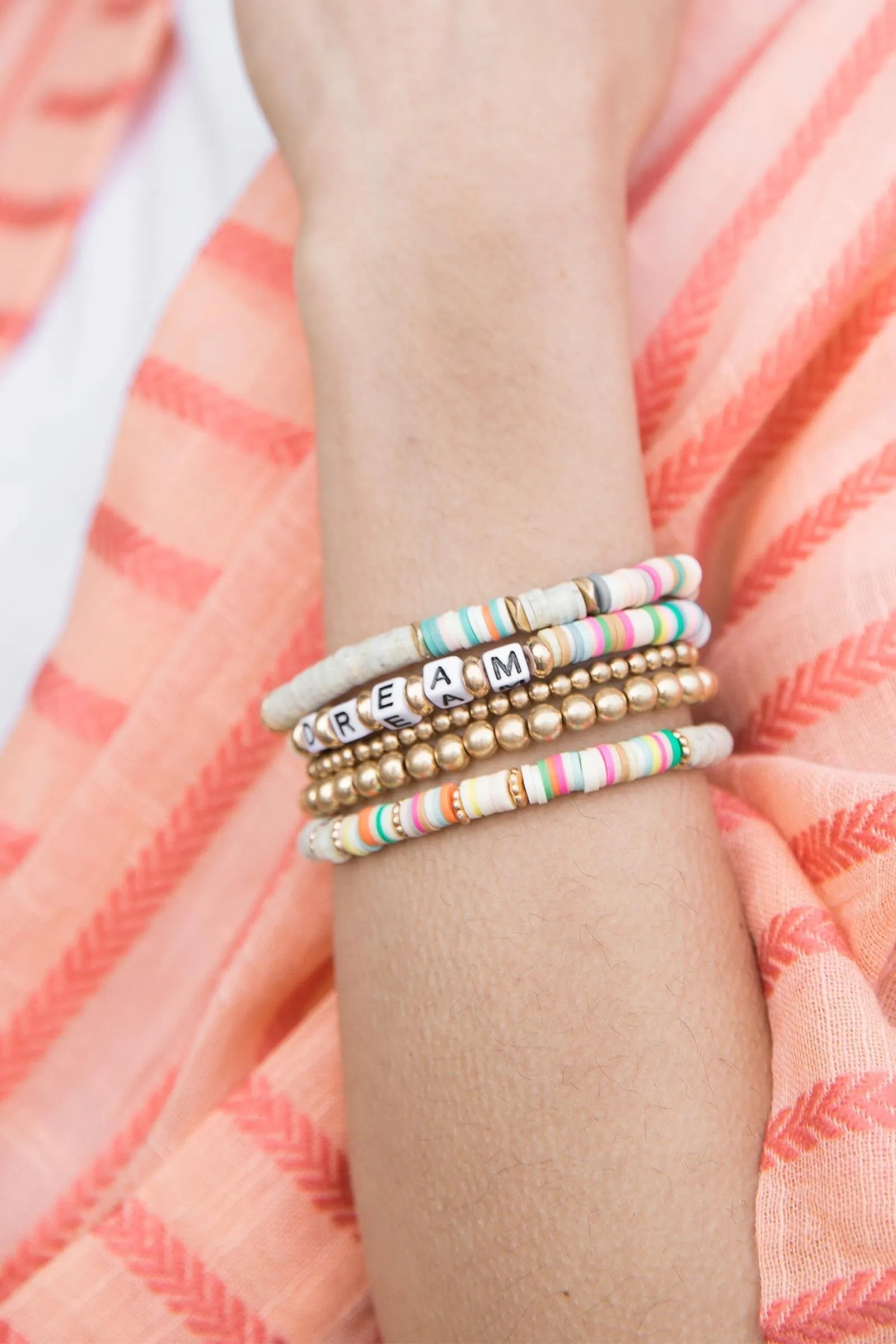 Positive Vibes Bracelet Set - Inspirational Beaded Wristbands for Women & Girls - Perfect for Yoga, Meditation & Daily Motivation